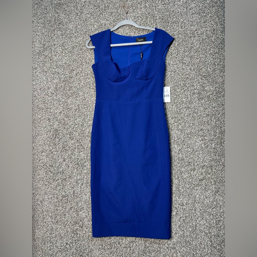 NWT ALEXIA ADMOR Corset Midi Sheath Dress Size 4 - Picture 4 of 7